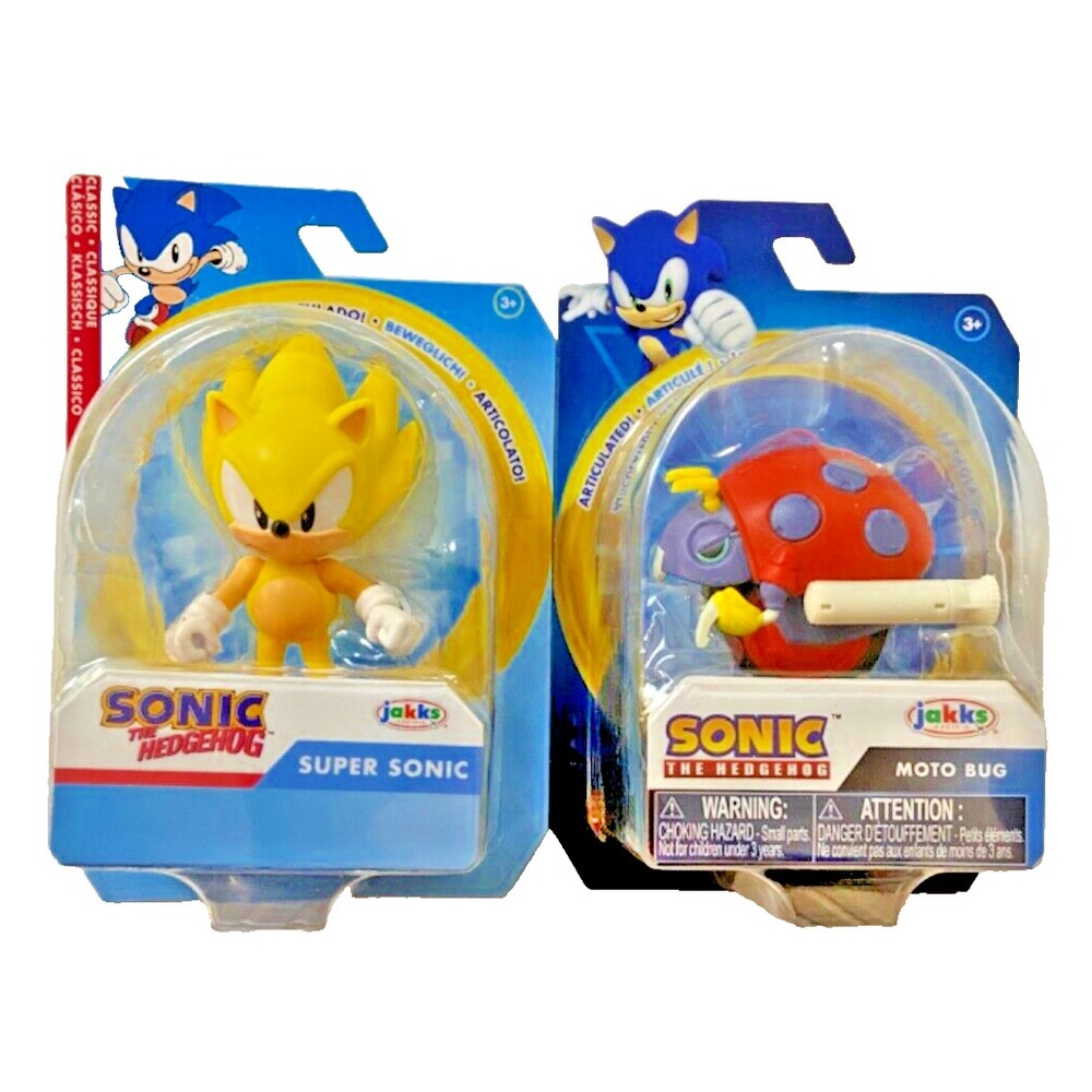 SUPER SONIC & MOTO BUG Sonic The Hedgehog Jakks Pacific 2.5" Action Figures‎